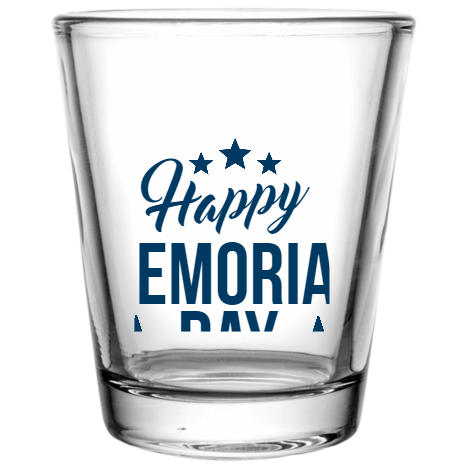 Memorial Day Happy Celebratehonorremember Custom Clear Shot Glasses- 1.75 oz. Style 106288