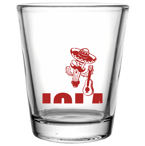 Cinco De Mayo Hola Custom Clear Shot Glasses- 1.75 oz. Style 105794