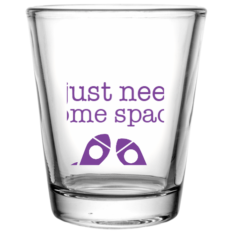 Wedding Just Need Some Space Custom Clear Shot Glasses- 1.75 oz. Style 101544