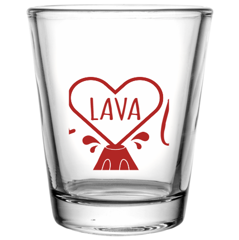 Wedding Lava U Custom Clear Shot Glasses- 1.75 oz. Style 101468