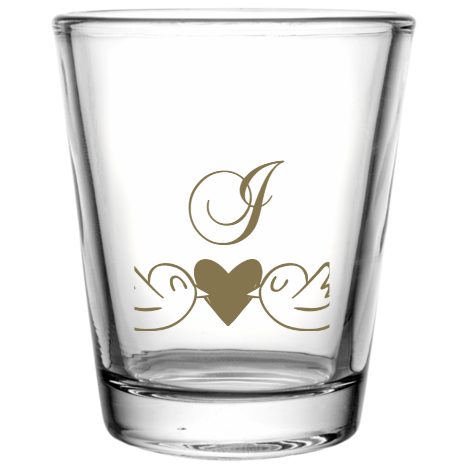 Happy Valentine Day You Custom Clear Shot Glasses- 1.75 oz. Style 100104