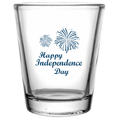 Fourth Of July Independence Happy Day Custom Clear Shot Glasses- 1.75 oz. Style 107532