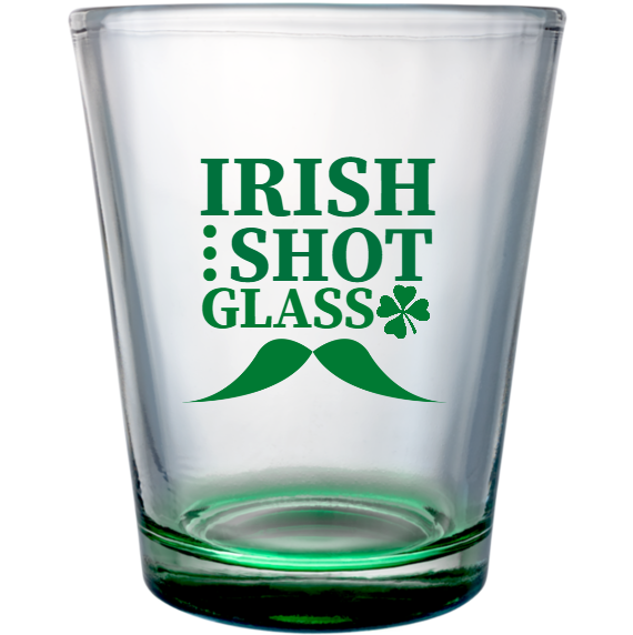 St. Patrick's Day Irish Shot Glass Custom Clear Shot Glasses- 1.75 oz. Style 116690