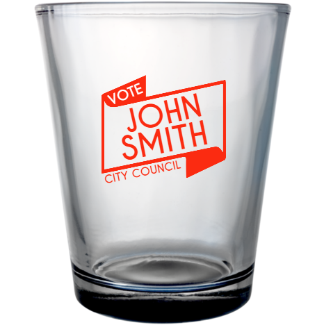 Political John Smith City Council Vote Custom Clear Shot Glasses- 1.75 oz. Style 111484