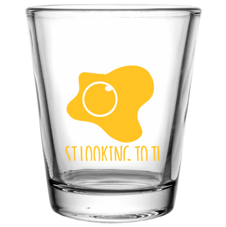 Happy Easter Day Just Looking To The Sunny Side Custom Clear Shot Glasses- 1.75 oz. Style 104492