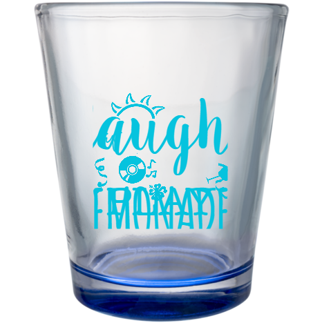 Pool Party Laugh Lemonade Play Sip Custom Clear Shot Glasses- 1.75 oz. Style 106202