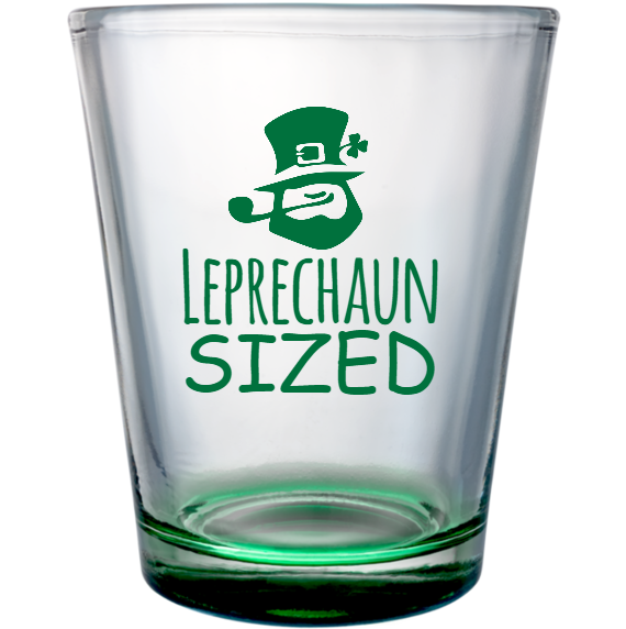 St. Patrick's Day Leprechaun Sized Custom Clear Shot Glasses- 1.75 oz. Style 116799