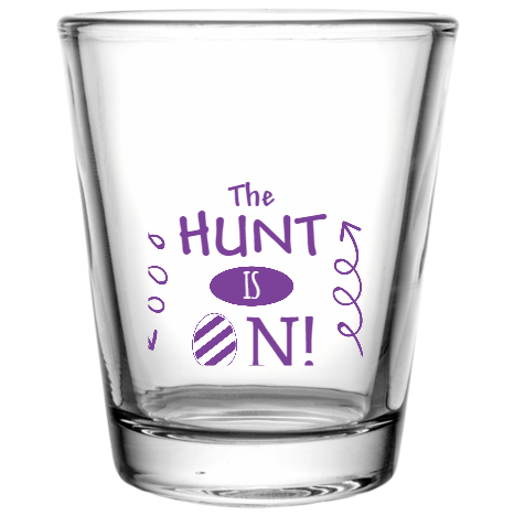 Easter N Hunt The Hoppy From Smith Family Is Custom Clear Shot Glasses- 1.75 oz. Style 103839