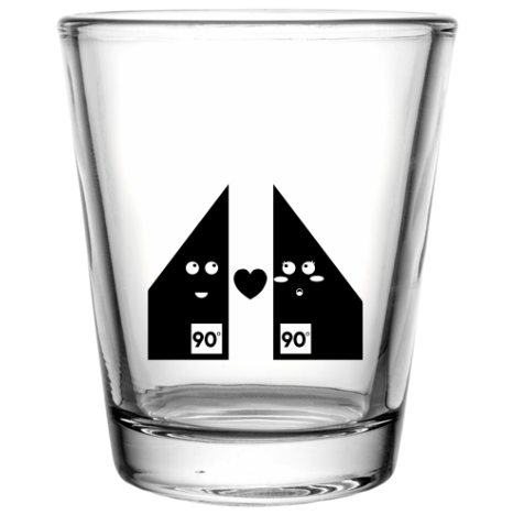 Happy Valentine\'s Day Our Is So Love Right Custom Clear Shot Glasses- 1.75 oz. Style 101359
