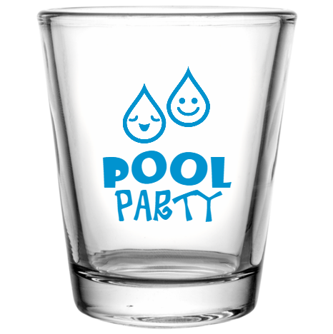 Pool Party Custom Clear Shot Glasses- 1.75 oz. Style 107069