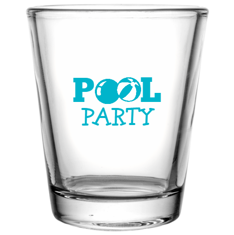 Pool Party Custom Clear Shot Glasses- 1.75 oz. Style 107080