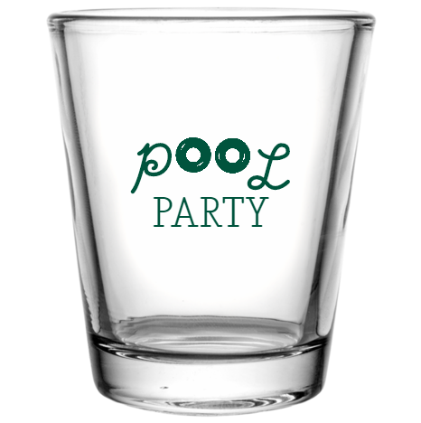 Pool Party Custom Clear Shot Glasses- 1.75 oz. Style 107089