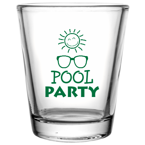 Pool Party Custom Clear Shot Glasses- 1.75 oz. Style 107018