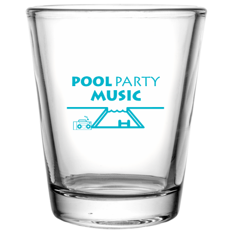 Pool Party Music Custom Clear Shot Glasses- 1.75 oz. Style 107019