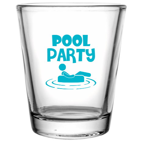 Pool Party Custom Clear Shot Glasses- 1.75 oz. Style 107025