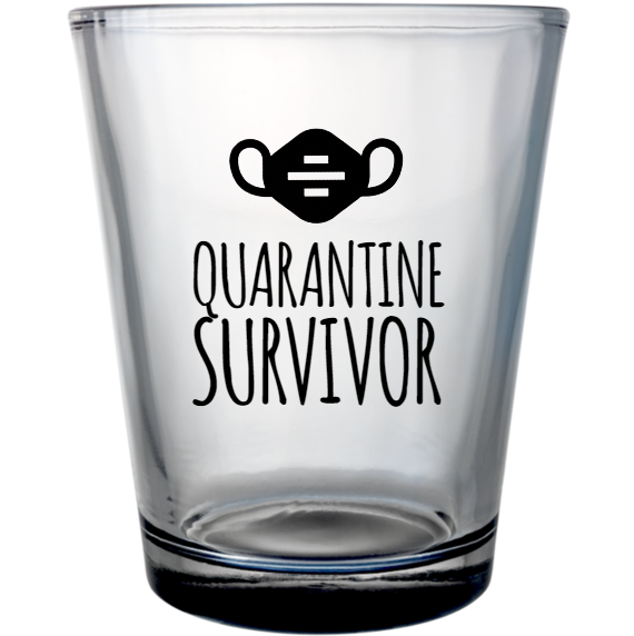 New Year Quarantine Survivor Custom Clear Shot Glasses- 1.75 oz. Style 127887