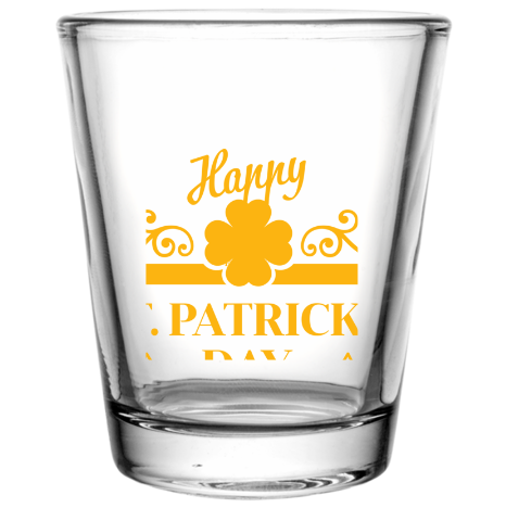 Saint Patricks Day Custom Clear Shot Glasses- 1.75 oz. Style 102594