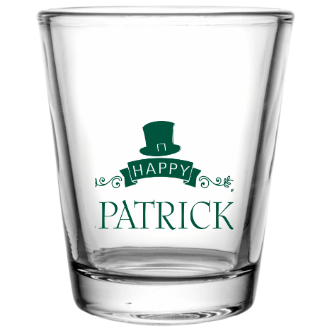 Saint Patricks Day Custom Clear Shot Glasses- 1.75 oz. Style 102093
