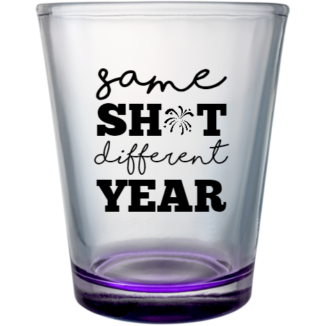Happy New Year 2020 Same Sh T Different Custom Clear Shot Glasses- 1.75 oz. Style 115243