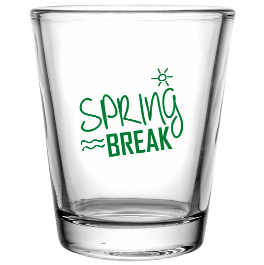 Spring Break Custom Clear Shot Glasses- 1.75 oz. Style 116157