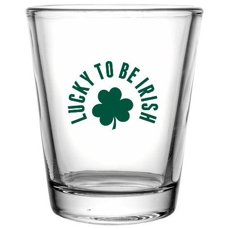 St Patrick Day Custom Clear Shot Glasses- 1.75 oz. Style 116339
