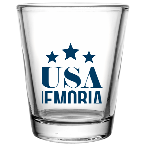 Memorial Day Usa Custom Clear Shot Glasses- 1.75 oz. Style 106134