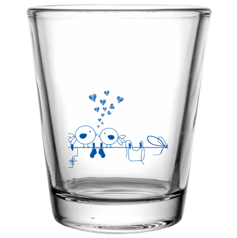 Happy Valentine\'s Day You Are The - Est Tweet Custom Clear Shot Glasses- 1.75 oz. Style 100863