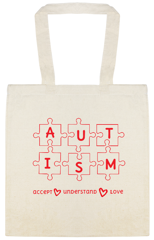 Autism Awareness Accept Understand Love Custom Everyday Cotton Tote Bags Style 117385
