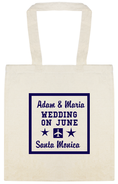 Wedding Adam Maria On June Santa Monica Custom Everyday Cotton Tote Bags Style 115404