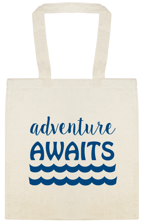 Parties & Events Adventure Awaits Custom Everyday Cotton Tote Bags Style 151551