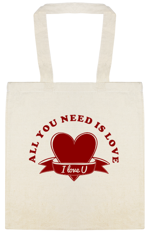 All You Need Is Love Custom Everyday Cotton Tote Bags Style 147224