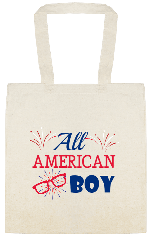Holidays & Special Events All American Boy Custom Everyday Cotton Tote Bags Style 153586