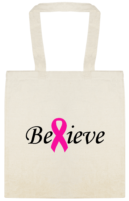 Charities, Fundraisers & Awareness Be Ieve Custom Everyday Cotton Tote Bags Style 156612