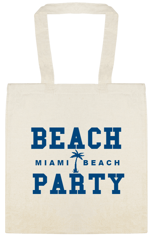 Parties & Events Beach Party M B C H Custom Everyday Cotton Tote Bags Style 151126