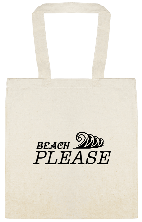 Seasonal Beach Please Custom Everyday Cotton Tote Bags Style 154084