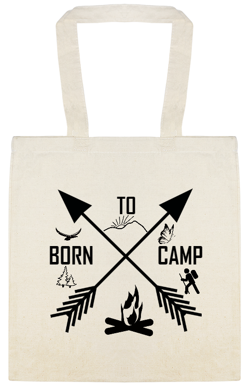 Born To Camp Custom Everyday Cotton Tote Bags Style 147715