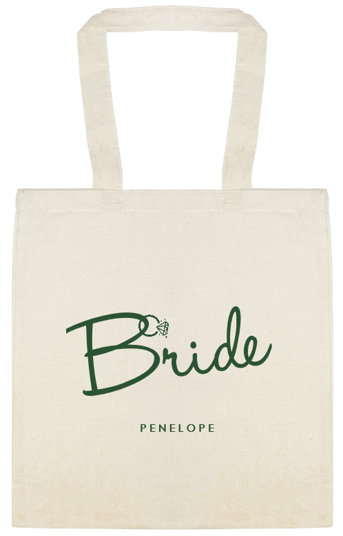 Bride P N L O Custom Everyday Cotton Tote Bags Style 152063