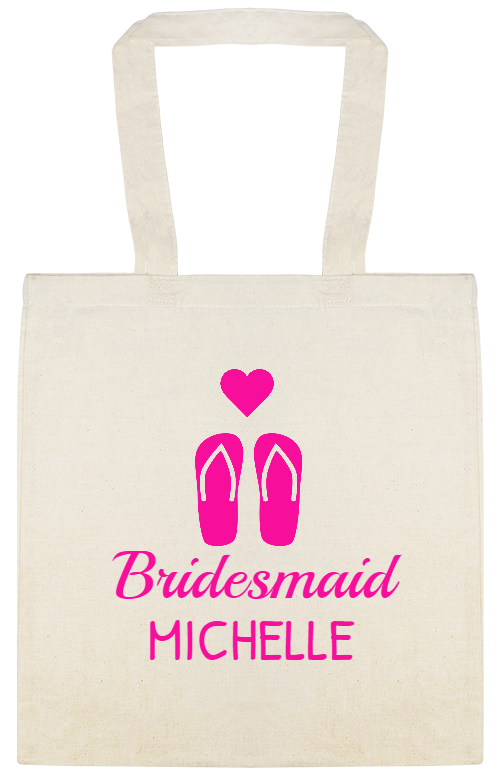 Weddings Bridesmaid Michelle Custom Everyday Cotton Tote Bags Style 141404