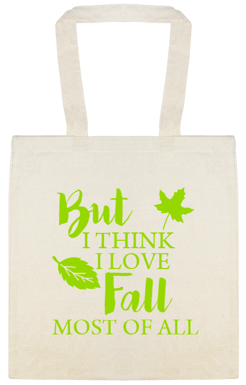 Autumn Fall But I Think Love Most Of Custom Everyday Cotton Tote Bags Style 141702