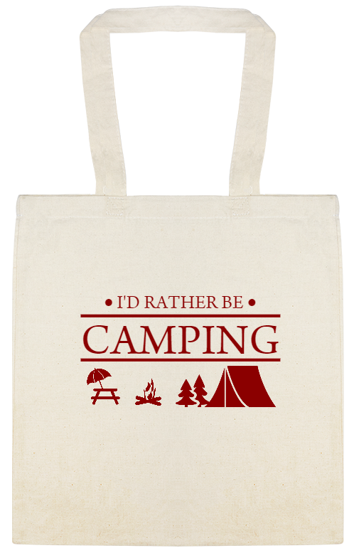 I\'d Rather Be Camping Id Custom Everyday Cotton Tote Bags Style 147711