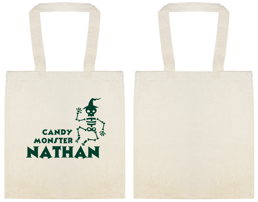Holidays CandyMonster Nathan Custom Everyday Cotton Tote Bags Style 115411