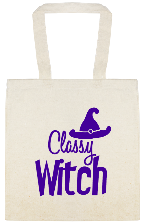 Halloween Classy Witch Custom Everyday Cotton Tote Bags Style 142400