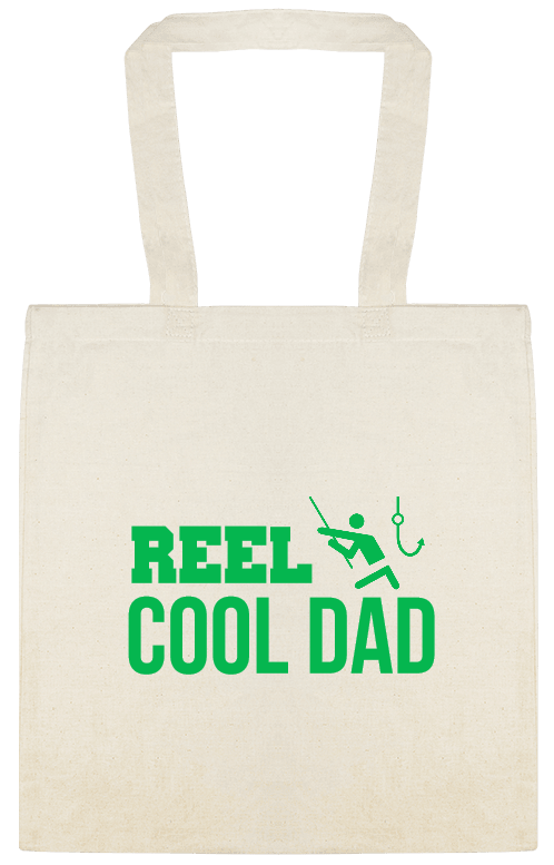Reel Cool Dad Custom Everyday Cotton Tote Bags Style 152020
