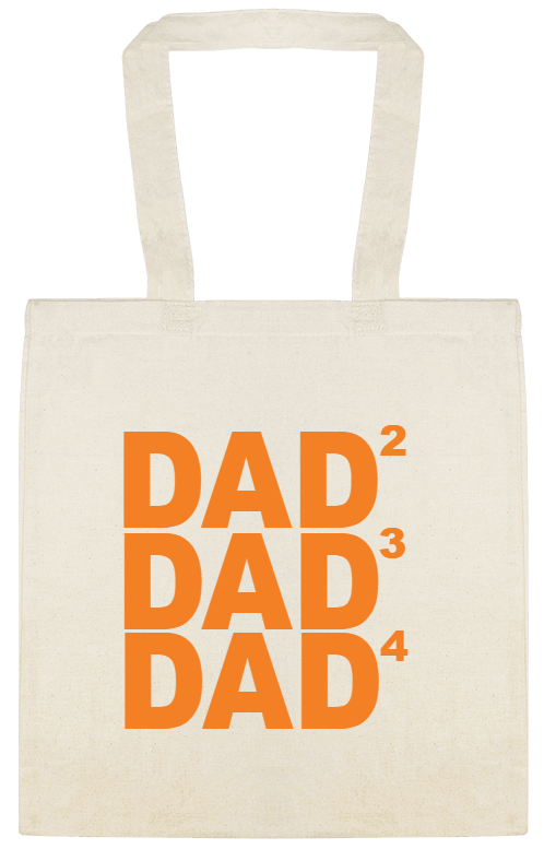 Holidays & Special Events Dad 2 3 4 Custom Everyday Cotton Tote Bags Style 151776
