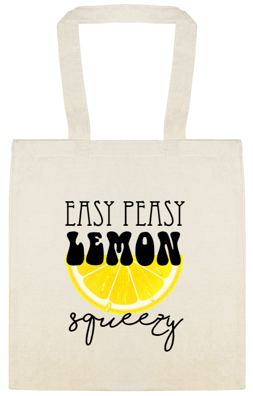 Seasonal Easy Peasy Lemon Squeezy Custom Everyday Cotton Tote Bags Style 154617