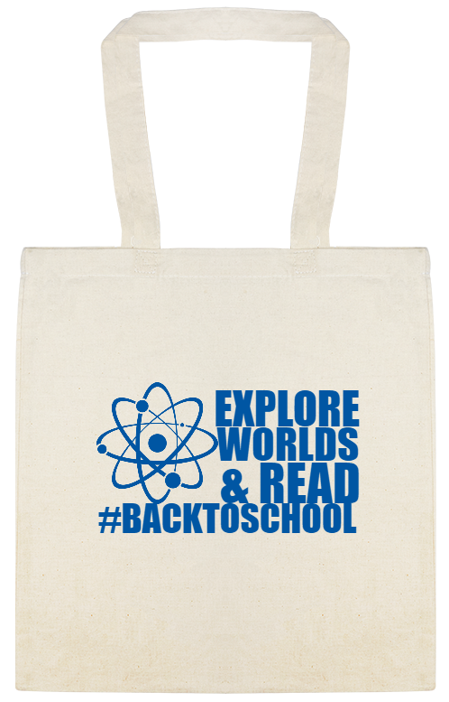 Special Events Explore Worlds Read backtoschool Custom Everyday Cotton Tote Bags Style 122978