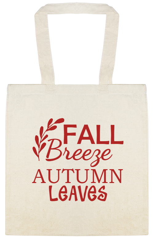 Autumn Fall Breeze Leaves Custom Everyday Cotton Tote Bags Style 141699