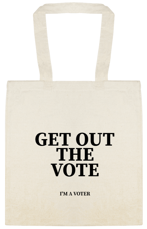 Vote / General Campaign Get Out The Im Voter Custom Everyday Cotton Tote Bags Style 155502