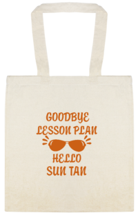 Seasonal Goodbye Lesson Plan Hello Sun Tan Custom Everyday Cotton Tote Bags Style 139146