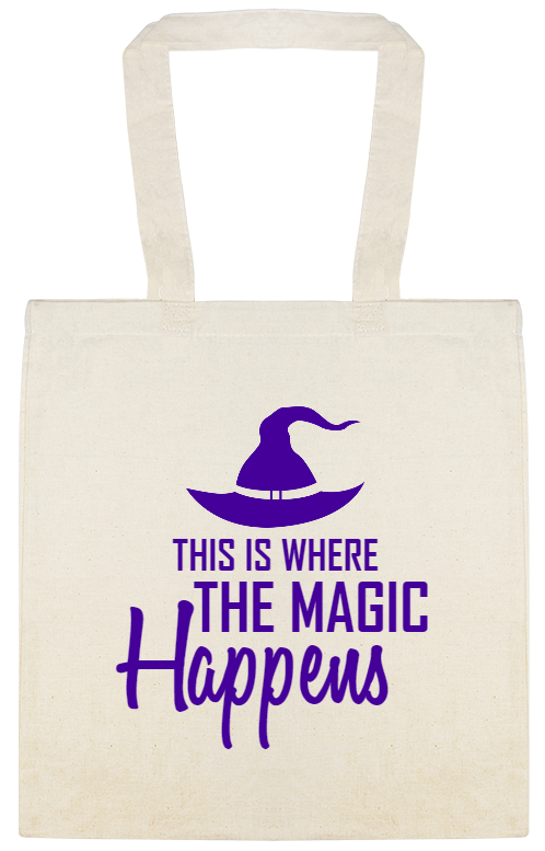 Halloween Happens This Is Where The Magic Custom Everyday Cotton Tote Bags Style 143505
